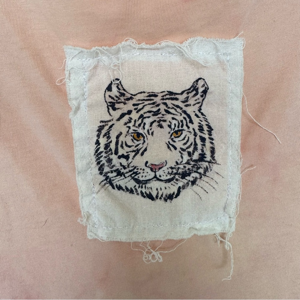 Madewell Pink Tie Dye Tiger Tank Top - Picture 3 of 6